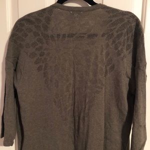 J Jill Floral Cut Out Cardigan